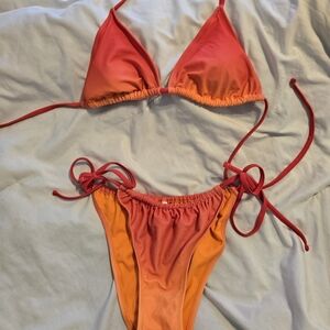 Wild Fable Orange and Pink Swimwear